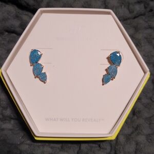 Blue Triple Teardrop Earrings — Women’s Fashion Earrings